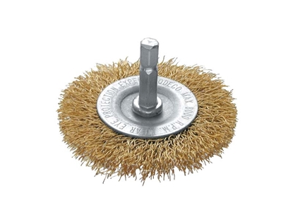 Изображение Modeco Szczotka tarczowa druciana z trzpieniem 1/4 cala 100mm (MN-69-175)