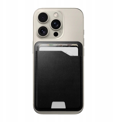 Attēls no NOMAD Leather Mag Wallet - skórzany portfel kompatybilny z MagSafe oraz Apple Find My, skóra Horween (black)