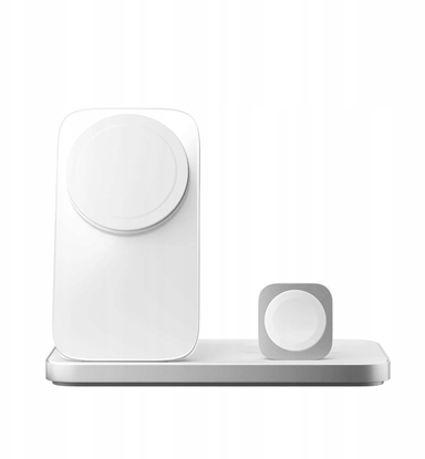 Picture of NOMAD Stand One Max - bezprzewodowa adowarka Qi2, 25W do trzech urzdze kompatybilna z MagSafe, 4 gen. (silver)
