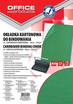 Picture of PBS Connect Okadka do bindowania A4 250g. skóropodobna zielona Office Products 100szt. (20232525-02)