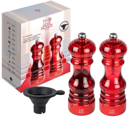 Picture of Peugeot Podium Pfeffer- und Salzmühle 18 cm Duo Acryl rot