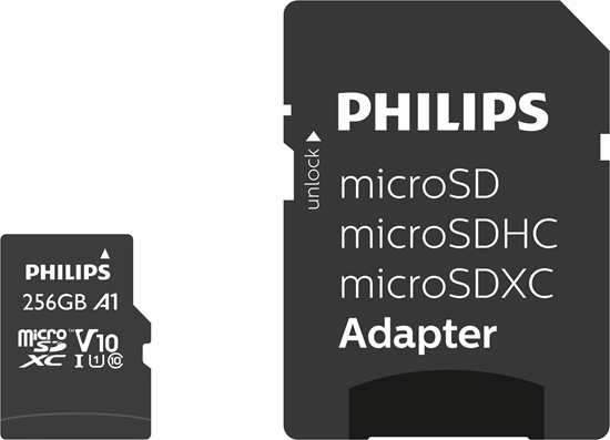 Изображение Philips MicroSDXC Card     256GB Class 10 UHS-I U1 incl. Adapter