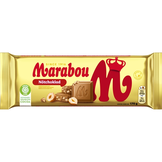 Picture of Piena šokolāde MARABOU ar lazdu riekstiem, 170 g