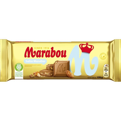 Picture of Piena šokolāde MARABOU ar sāļajām mandelēm, 170 g