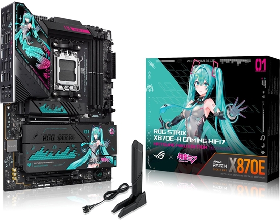 Picture of Pyta gówna Asus ROG STRIX X870E-H GAMING WIFI7 HATSUNE MIKU EDITION