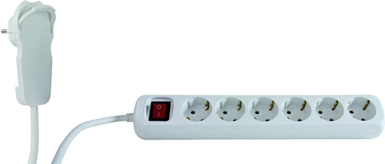 Picture of REV Multiple Socket Outlete 6-fold 2m white