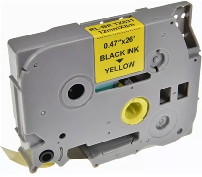 Picture of Rurka termo BROTHER HSe-631 12mm x 1,5m czarny na ótym zamiennik