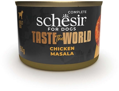 Attēls no Schesir Taste the world, mokra karma, dla psów, kurczak masala, 150 g, puszka
