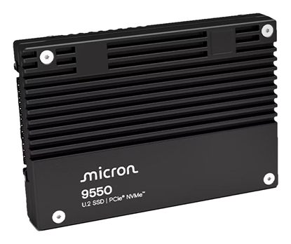 Picture of SSD|MICRON|SSD series 9550 MAX|12.8TB|NVMe|NAND flash technology 3D TLC|Write speed 10000 MBytes/sec|Read speed 14000 MBytes/sec|Form Factor U.2|TBW 70080 TB|MTFDLAL12T8THB-1BK1DABYYR