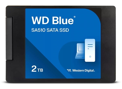 Attēls no SSD|SANDISK|Blue SA510|POWERED BY SANDISK|2000 GB|Serial ATA III|Write speed 520 MB/s|Read speed 560 MB/s|2.5"|WDS200T3B0A