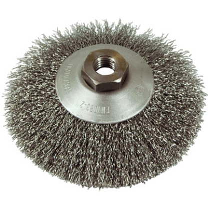 Изображение Szczotka tarczowo-ktowa fi120mm gwint M-14 drut stalowy