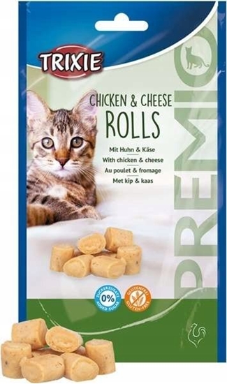 Picture of Trixie PREMIO Chicken & Cheese Roll, przysmak, dla kota, kurczak i ser, 50 g