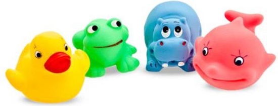 Изображение Tullo Zabawka do kpieli 4 sztuki zwierztka - AM 034A