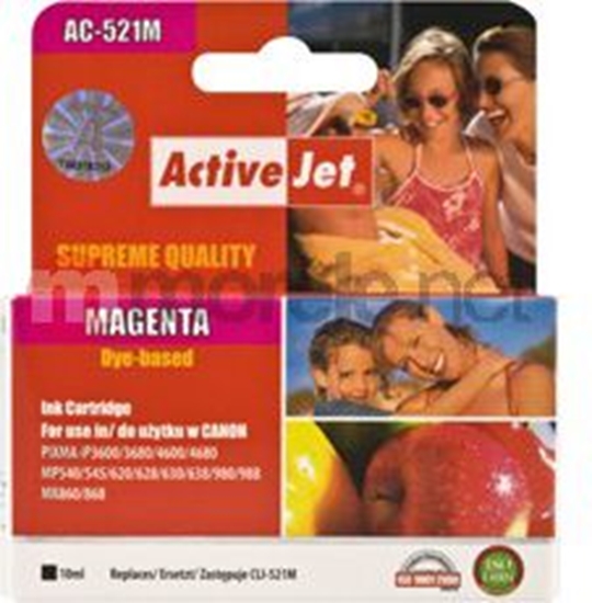 Изображение Tusz Activejet tusz ACC-521MN / CLI-521M (magenta)