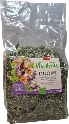 Attēls no Vitapol VITAPOL - VITA HERBAL duo snack sianko ka kwiatowa gryzo królik 400g