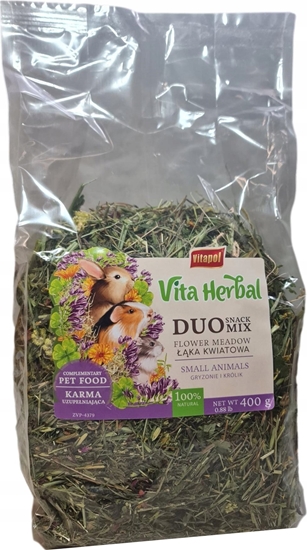 Picture of Vitapol VITAPOL - VITA HERBAL duo snack sianko ka kwiatowa gryzo królik 400g