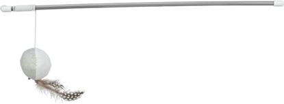 Picture of Wdka z pik i piórkami, zabawka, dla kota, plastik/plusz, 46 cm, z kocimitk