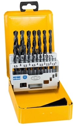 Attēls no Wierto Dewalt do metalu HSS walcowe 1,5 2 7 4,5 4 5,5 5 1 3 2,5 3,5 6 10 6,5 7,5 8 8,5 9 9,5mm zestaw (DT5913-QZ)