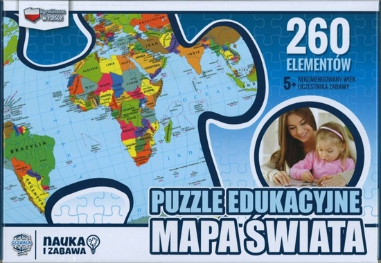Изображение Zachem Puzzle edukacyjne - mapa wiata