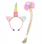 Изображение Zestaw Opaska Jednoroec Gumka z Warkoczem Kokardka Pastelowa