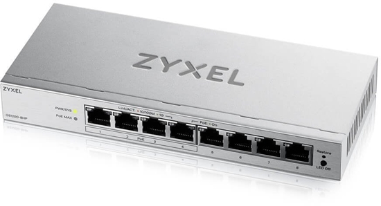 Picture of Zyxel GS1200-8HPV3 8-Port Gigabit PoE+ Web