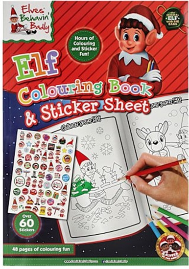 Picture of A4 Elf Colouring Book 48 pages with Sticker Sheet CDU