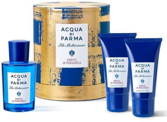 Picture of Acqua Di Parma Blu Mediterraneo Mirto di Panarea Gift Set Eau de Toilette 100 ml Hand and Body Wash 75 ml Hand and Body Lotion 75 ml