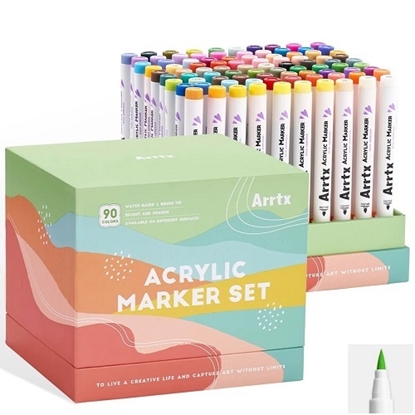 Picture of Acrylic Marker Pens ARRTX 90B, 90 Colors, Landscape Colors