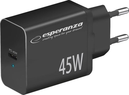 Picture of adowarka Esperanza EZC108K Esperanza adowarka sieciowa 45w usb-c pd