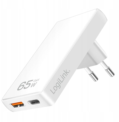 Picture of adowarka LogiLink Logilink USB adapter sieciowy 1xUSB-A, 1xUSB-C, 65W biay