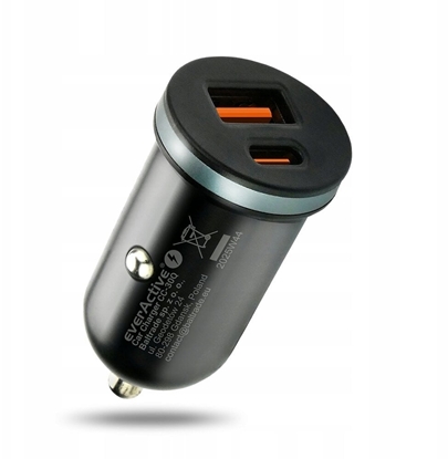 Изображение adowarka samochodowa 1 x USB QC3.0, 1 x USB-C PD 35W czarna