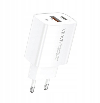 Picture of adowarka TypC USB A Szybkie adowanie Dwa porty 1x USB C 1x USB A 20W