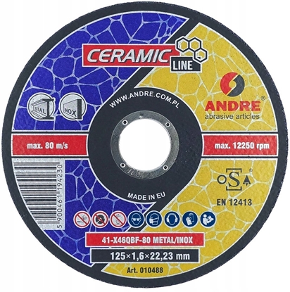 Picture of Andre TARCZA DO METALU 125 x 1,6mm METAL/INOX CERAMIC LINE X46QBF