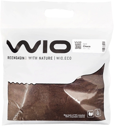 Изображение Aqua Nova WIO Czekoladowy Piasek, piasek, dekoracyjny, ciemny brzowy, 2kg, worek