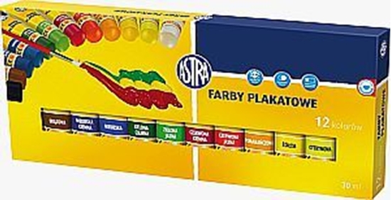 Изображение Astra Farby plakatowe 12 kolorów w tubie