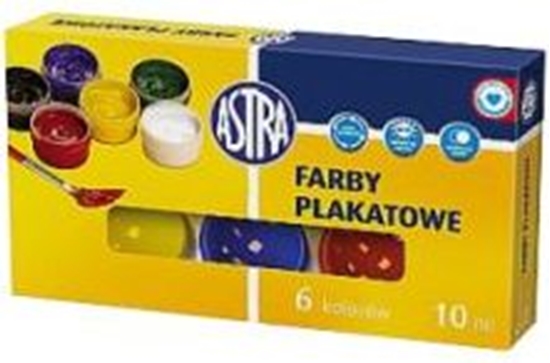 Изображение Astra Farby plakatowe 6 kolorów/10 ml