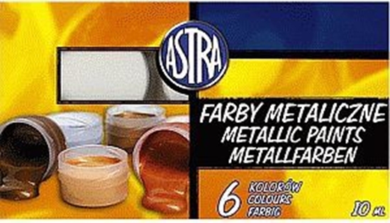 Изображение Astra Farby plakatowe 6 kolorów/10 ml metaliczne