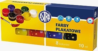 Изображение Astra Farby plakatowe 8 kolorów/10 ml