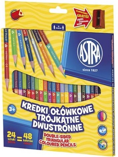 Изображение Astra Kredki oówkowe dwustronne trójktne 24 = 48 kolorów