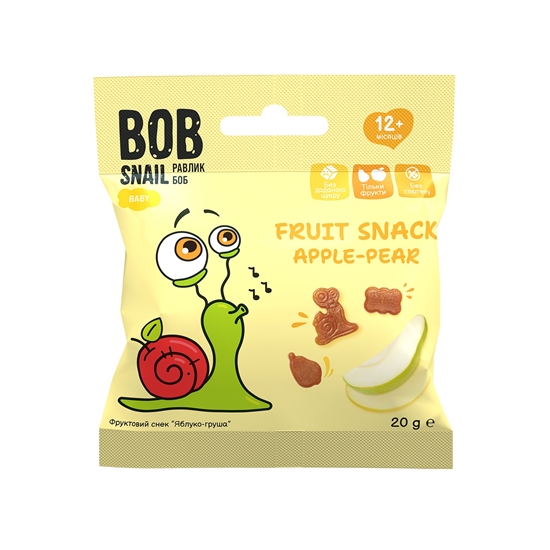 Изображение Ābolu un bumbieru uzkoda BOB SNAIL, 20g