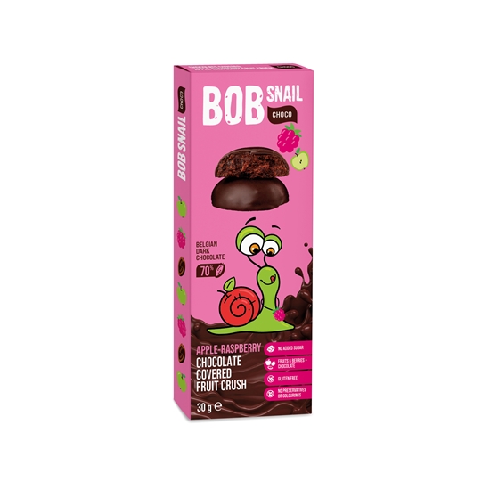 Изображение Ābolu-aveņu konfektes tumšajā šokolādē BOB SNAIL, 30g