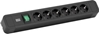 Picture of Bachmann PRIMO2 socket strip 6x earthing contact, aluminium, switch, black, 2 m