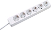 Picture of Bachmann SELLY socket strip 6x earthing contact, white, 1.5 m