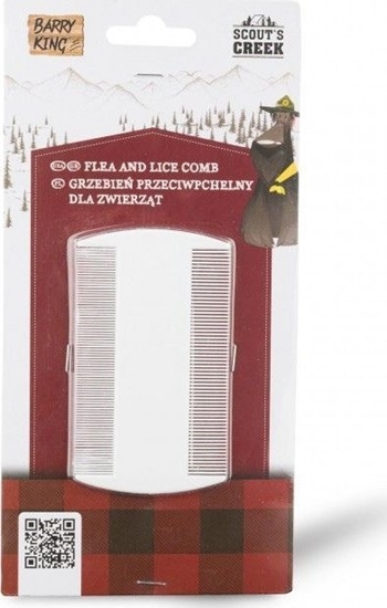 Picture of Barry King BARRY KING - Grzebie przeciwpchelny dla zwierzt dwustronny biay