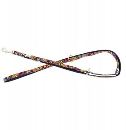 Изображение Barry King Smycz regulowana dla psa, granatowy, wzór picasso, tama polipropylenowa, 10mm/220cm