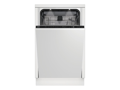 Изображение BEKO Dishwasher | BDIS38040Q | Built-in | Width 45 cm | Number of place settings 10 | Number of programs 8 | Energy efficiency class C | Display | White