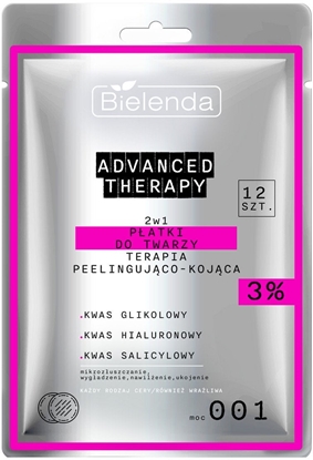 Picture of Bielenda Advanced Therapy Patki do Twarzy 2w1 Terapia Peelingujco-Kojca 2,5% 12 Sztuk