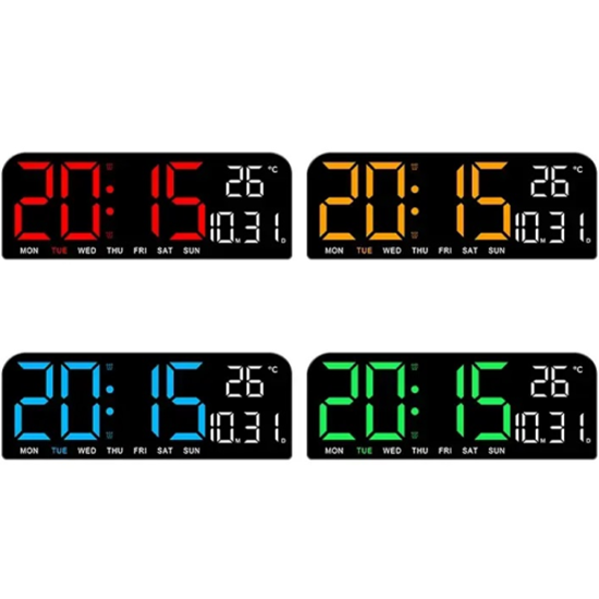 Picture of Blackmoon GH0707 LED clock with thermometer (mix colors)
