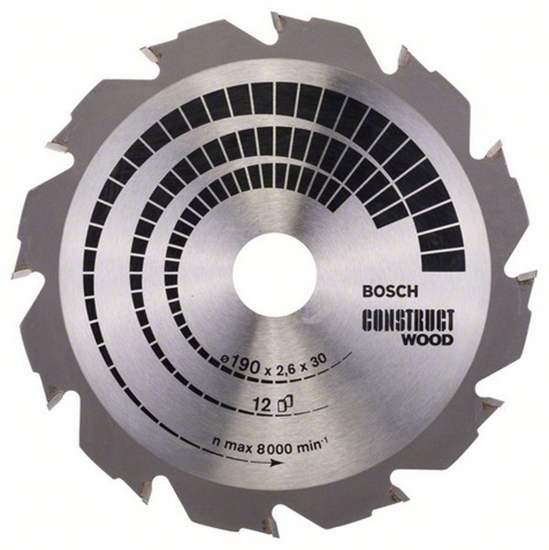 Picture of Bosch Tarcza pilarska Construct Wood 190x30 z12 - 2608640633