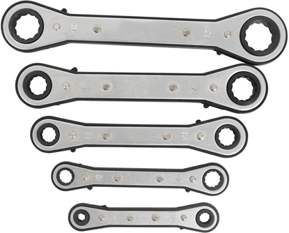 Изображение BOXER Ringgaffelnøglesæt med skralde - dobbelt